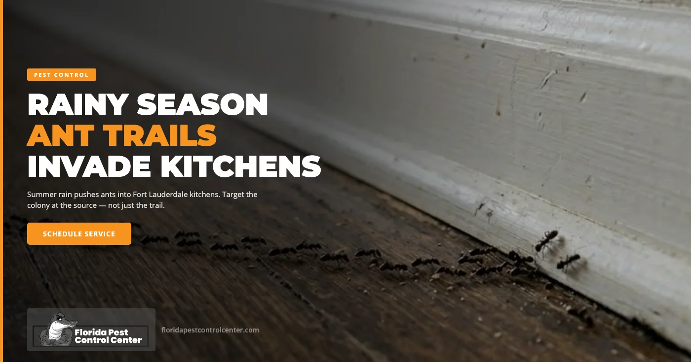 Ant Trails in Fort Lauderdale Kitchens After Rain